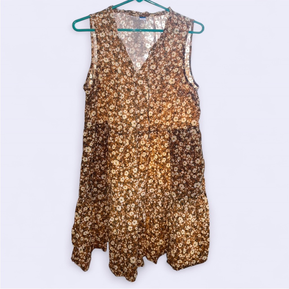 Old Navy Mustard Floral Dress